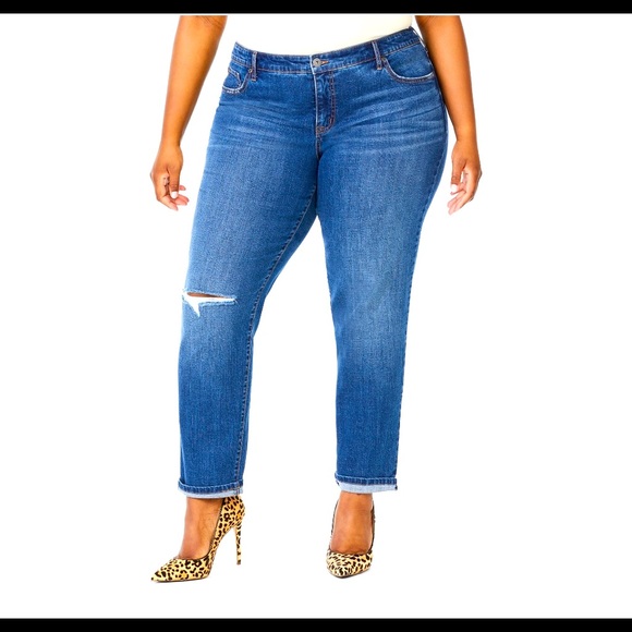 High-Rise Slim Straight Jeans from Sofia Jeans by Sofia Vergara - Picture 1 of 7